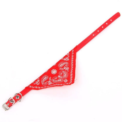 NW Cosmos Bandana Collar Neckchief with Adjustable Buckle for Dog Cat (S, Red)