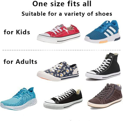 Elastic No Tie Flat Shoe Laces for Sneakers, Stretch Tieless Shoelaces for Kids & Adults, Magnetic Shoes Strings (Black)