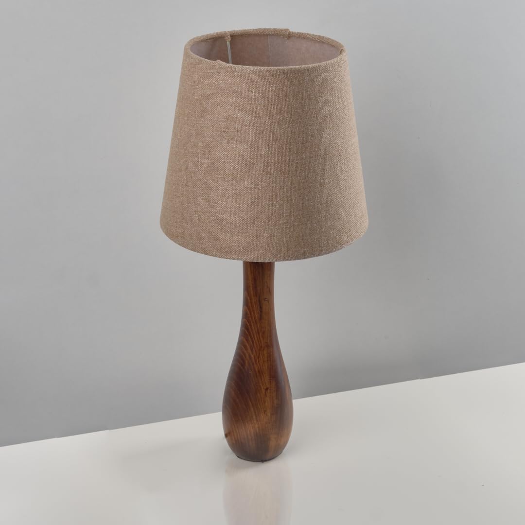 اباجورة بولنج بنى مصنوعه من خشب الزان الطبيعي NAGAFA Shop, wooden bowling lamp TB67-BN-BE