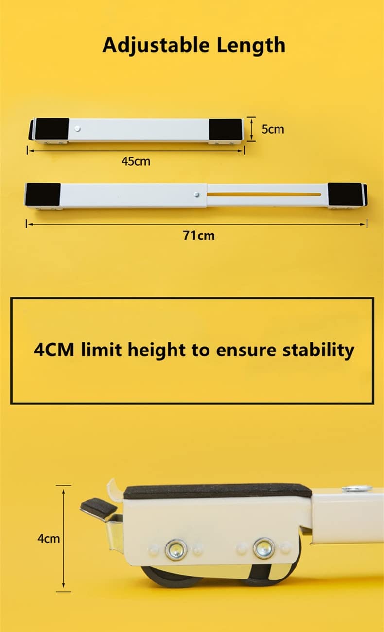 YOGIMOONI Multifunction Heavy Duty Moving Washing Machine Stand Movable Washing Machine Base Fridge Trolly Refrigerator Stand (Load Capacity 300 KG)