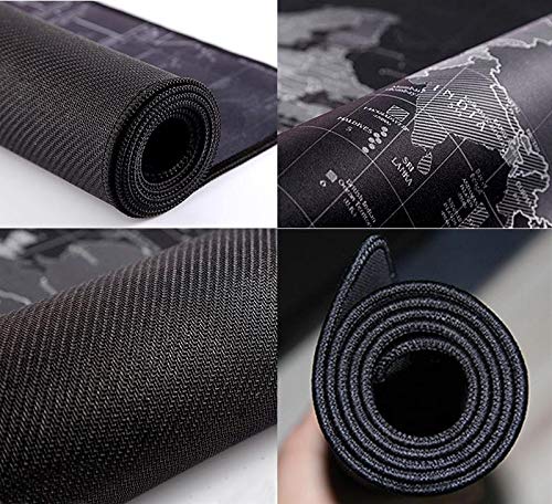 World Map Mouse Pad for PC with Non-Slip Base, Tight and Smooth, Suitable for Any Mouse, Keyboard and Laptop (Large)- Multi Color