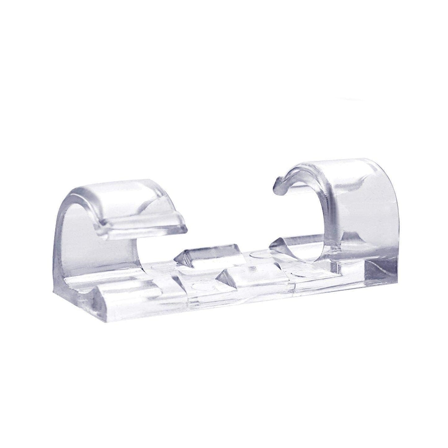 Self-Adhesive Drop Cable Clips Organizer - Clear, 20 Pieces