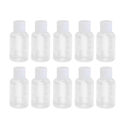 Beaupretty 6Pcs Clear Plastic Empty Bottles Squeeze Travel Bottle Containers with Flip Cap Reusable Subpackage Cosmetic Bottles, 50ml, White, 10pcs,