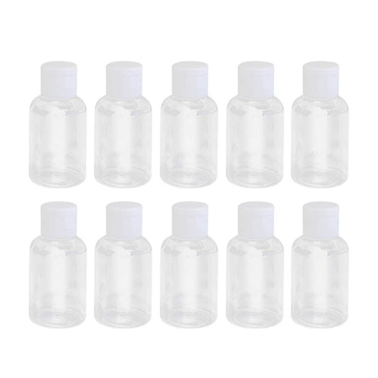 Beaupretty 6Pcs Clear Plastic Empty Bottles Squeeze Travel Bottle Containers with Flip Cap Reusable Subpackage Cosmetic Bottles, 50ml, White, 10pcs,