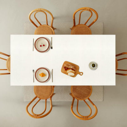 INtex Home Waterproof Tablecloth, Daniella Geometric Pattern Rectangle Table Cover, Stain Resistant Wipeable Fabric for Kitchen Dining Table, 1 Piece - Geometric Maze - Off-White - 200 x 270 cm