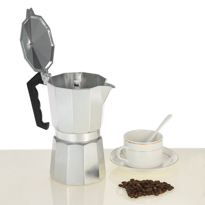 3-Cup Aluminum Espresso Percolator Coffee Stovetop Maker Mocha Pot for Use on Gas or Electric Stove, 2724713571609