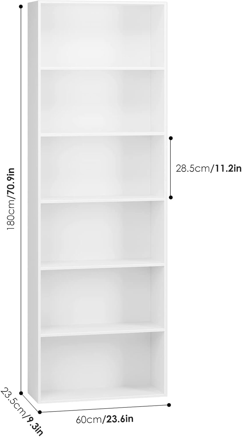 2-Tier Cube Bookcase, Small Storage and Book Organizer, Compact Two-Cube Shelf in White Finish, Perfect for Desktop or Floor Use in any Room or Office Setting