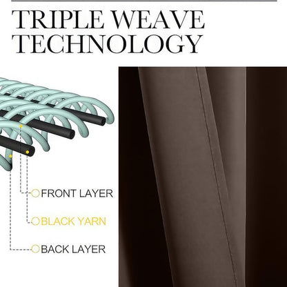 INtex CURTAINS HOUSE Blackout Blinds for Sliding Doors – Thermal Insulated Wide Curtains, Room Darkening, Blind Glass Doors, Two Hanging Options, Modern Design - Cappuccino 150 W x 230 L