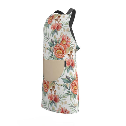 Apron, Cross-Back Design, Soft Cotton-Like Fabric, One Size, Lightweight Breathable Unisex with Front Pocket, for Cooking, and Daily Use