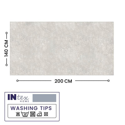 INTEX HOME Tablecloth, Semi-Transparent Linen Fabric, Rectangular Elegant Design, Lightweight and Wrinkle-Resistant, 140W×200L cm, 1 Piece, Off-White Dining Table Cover for Kitchen and Living Room