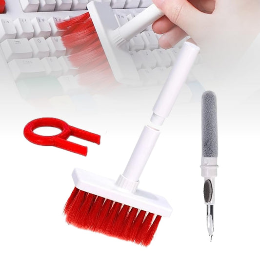 BEE VIBES Keyboard and Computer Cleaning Kit - 5 in 1 Ear Cleaner Brush, Screen PC, Cellphone, Keyboard, Controls, Laptop, Wireless Airpods and Professional Camera Lens