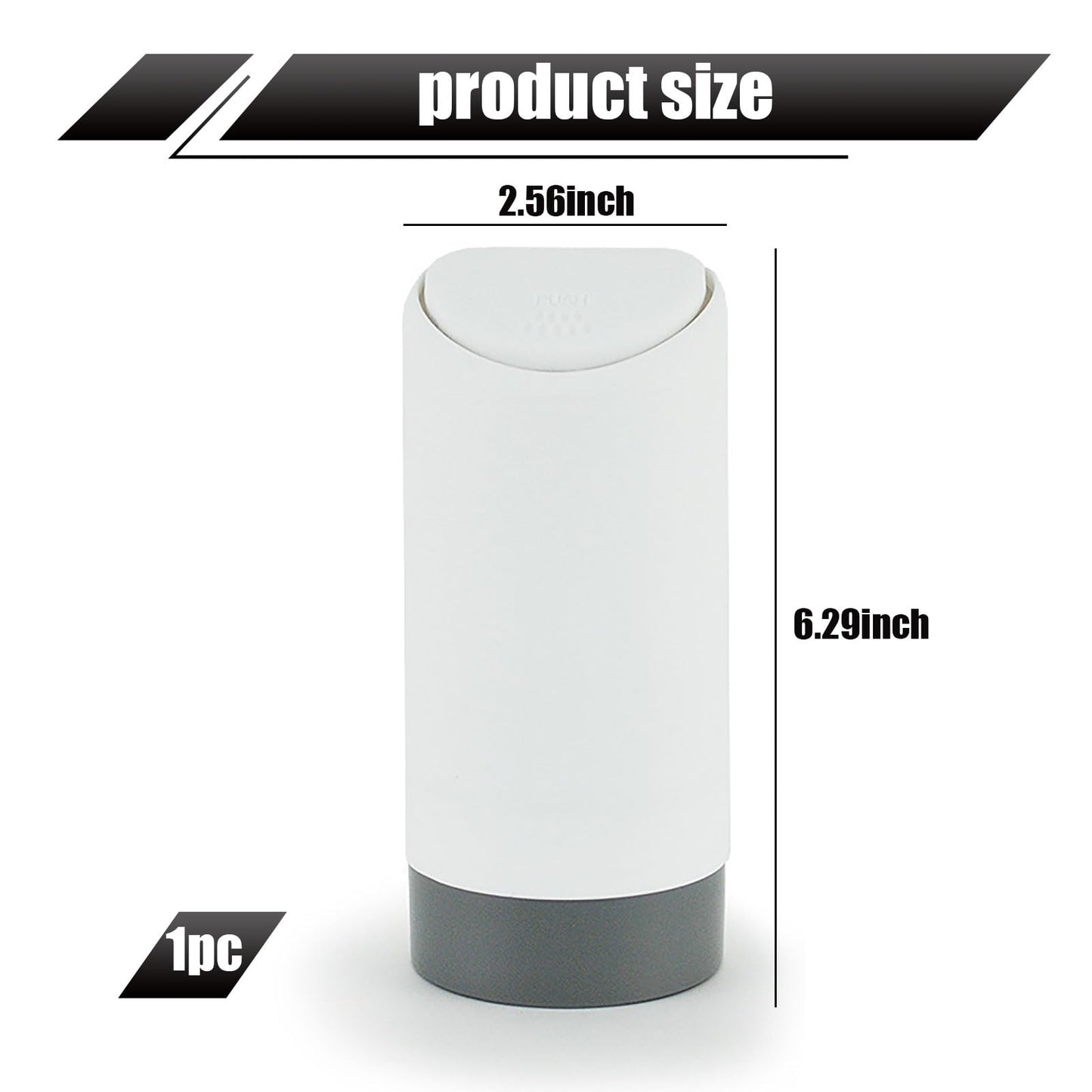 GKmow 1 PC Car Trash Can with Lid, 6.29" x 2.55" Portable Elastic Press Opening Environmentally Friendly Silicone Cup Storage Box, Convenient Modification Accessory, Suitable for Most Models (White)