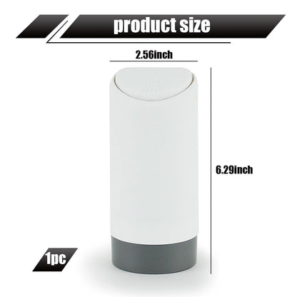 GKmow 1 PC Car Trash Can with Lid, 6.29" x 2.55" Portable Elastic Press Opening Environmentally Friendly Silicone Cup Storage Box, Convenient Modification Accessory, Suitable for Most Models (White)