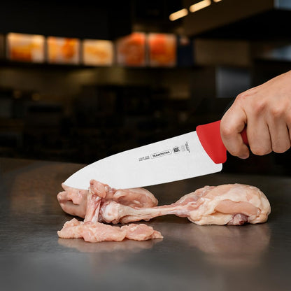 Professional Meat Knife – 6-Inch Stainless Steel Blade – Red Textured Polypropylene Handle – Durable & Sharp