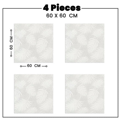 INtex HOME Analia Linen Tablecloth, Rectangular Dining Cover, Elegant and Durable, Soft Fabric, Easy-Care, Multi-Purpose for Home, Events, and Special Occasions, Set of 4 - Café - 60 x 60 CM