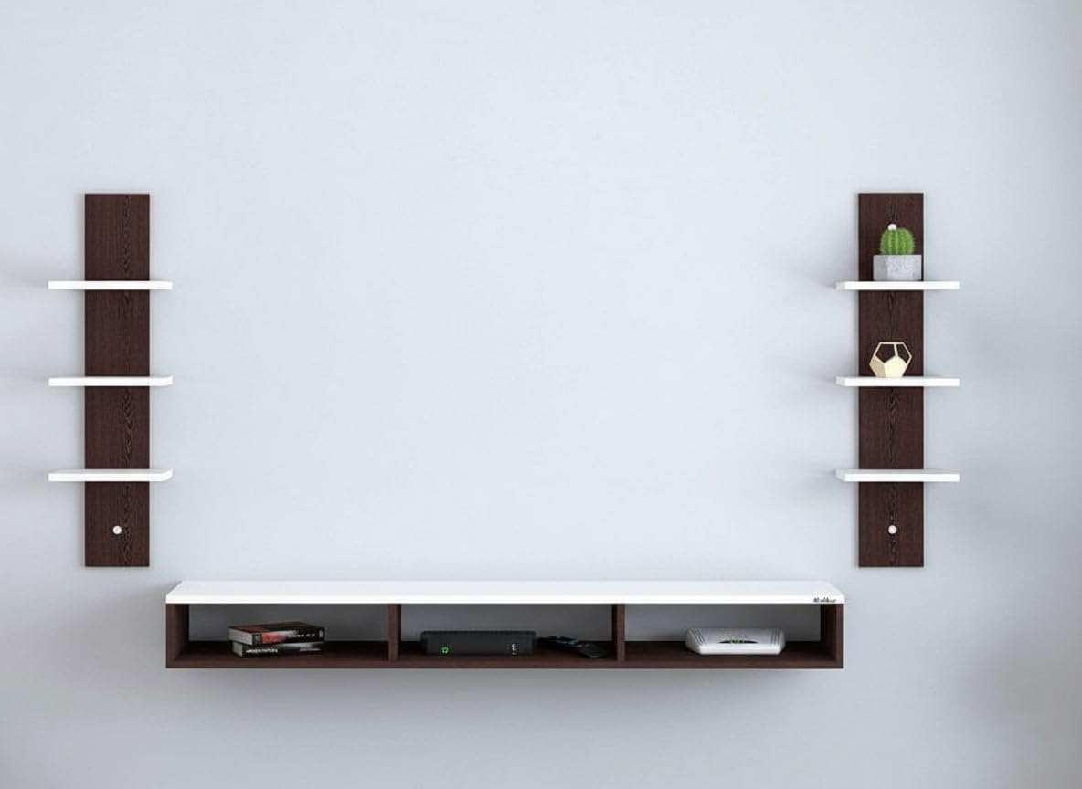 Wooden Bookcase for Kids with 5 Sections, Decorative Storage Unit and Floor Standing File Cabinet for Study or Playroom, 80cm Tall in Beige Manufactured Wood