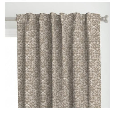 INtex Home Linen Curtain Panel, Meadow Breeze Printed Light-Filtering Fabric with Back Tab Hanging, Elegant Rustic Style for Living Bedroom or Dining Room, 1 Pc - 135 x 230 - Petrol Blue