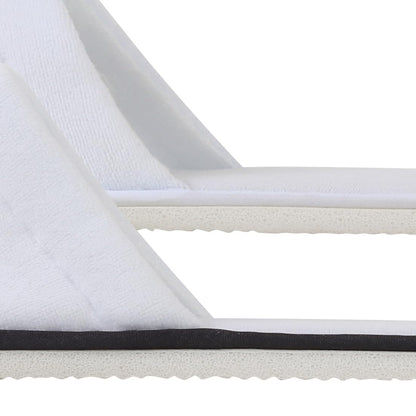INtex HOME Closed Toe Disposable Slippers - Comfortable and Lightweight Guest Slippers for Hotels Spas and Home - for Men and Women 2 Pairs - White, One Size