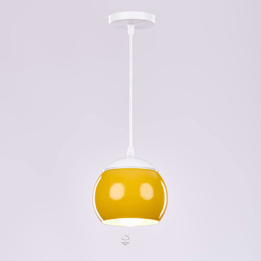 Nagafa Shop Yellow Modern Aluminum Bowling pendant light, 1 Lamp