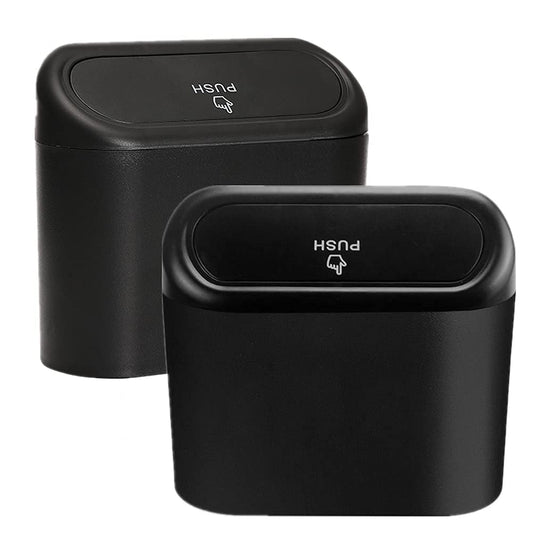 Car Trash Can with Lid,ShowTop Mini Vehicle Trash Bin Car Dustbin Garbage Organizer Storage 2 Packs,Automotive Garbage Can Bin Trash Container for Cars,Home,Office