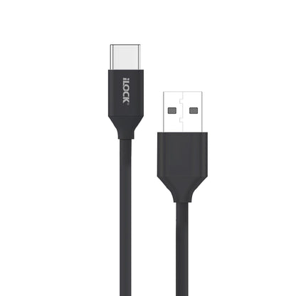 iLOCK Charge & Sync Cable | 1 Meter | Fast Charging & Data Sync | Durable PVC Design (USB-A to TYPE-C, Black)