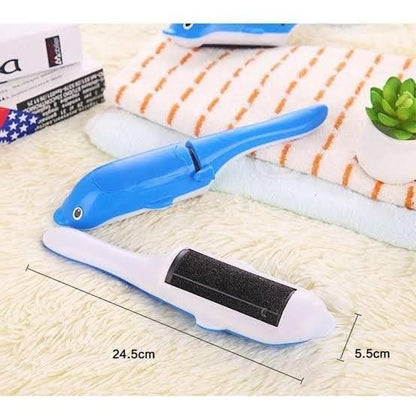Pet Hair Remover - Lint Roller with Self-Cleaning Base - Reusable Dolphin Lint-Spout - Animal Hair Removal Tool for Furniture, Couch, Carpets, Clothes