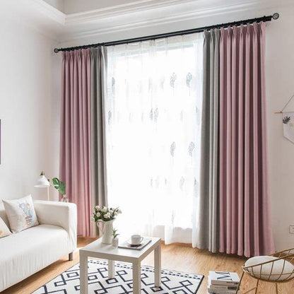 INtex CURTAINS HOUSE Velvet Sabia Modern Design Curtain – Two colors With Tie-backs - 2 Piece - Basic Tape Design 400W X 230L CM Gray*Yellow