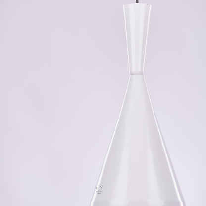 دلايه سقف مودرن كون ابيض من الالومنيوم 1 لمبه من نجفه شوب