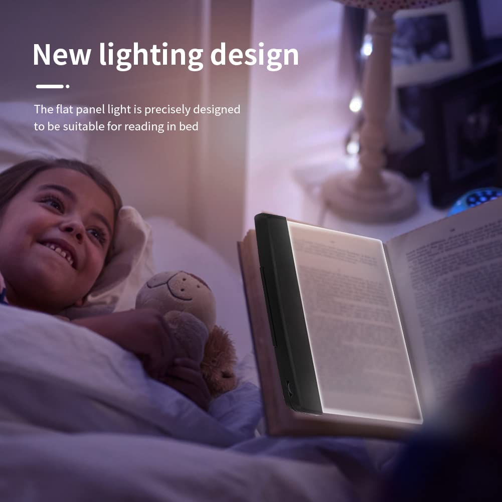2 x LED Reading Lamp, Bookmark Lightwedge Book Light for Bright Light Panel Reading Book Light Reading Light for Night Readings in Bed Night, Eye Protection Panel Book Light