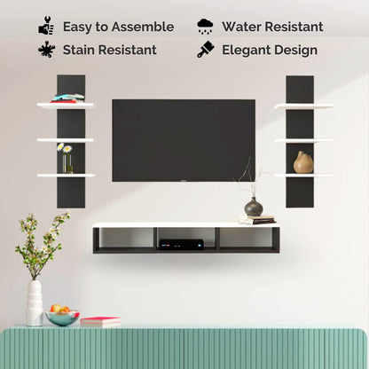 Wooden Bookcase for Kids with 5 Sections, Decorative Storage Unit and Floor Standing File Cabinet for Study or Playroom, 80cm Tall in Beige Manufactured Wood