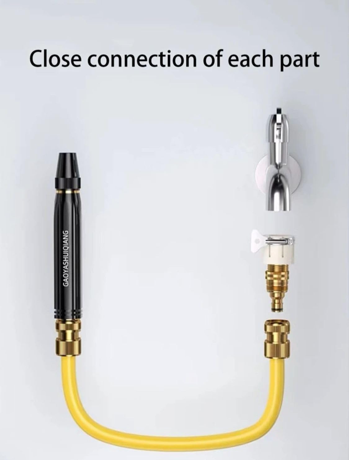 1pc Aluminum Alloy High-pressure Car Wash Water Gun, Car Cleaner