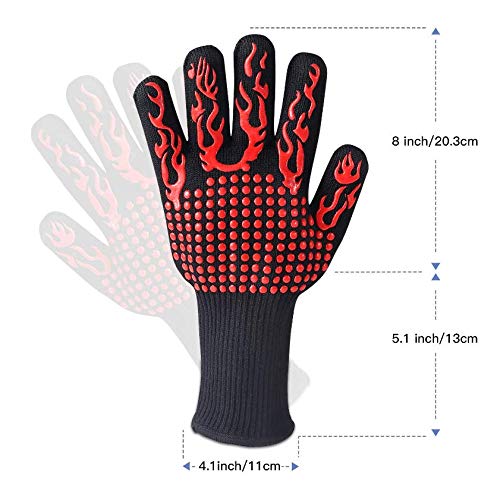 OBAY Kitchen Fireproof Gloves Heat Resistant Thick Silicone Cooking Baking Barbecue Oven Gloves BBQ Grill Mittens Dropshipping
