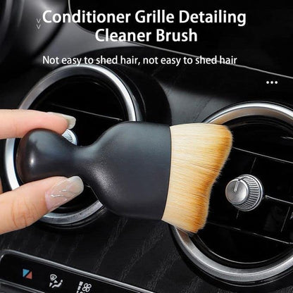 RUWAH Car Interior Detailing Soft Brush Detailing Interior Auto Interior Soft Brush Scratch Free, Cleaning Dashboard Curved Design Universal Multipurpose Car Brush Tool