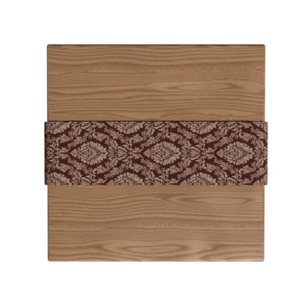 Canvas Maroon Sophia Runner, a Durable Decorative Centerpiece in Maroon & Tan, 35x140 cm, with a Rich, Elegant Pattern for a Warm and Sophisticated Dining Table Setting