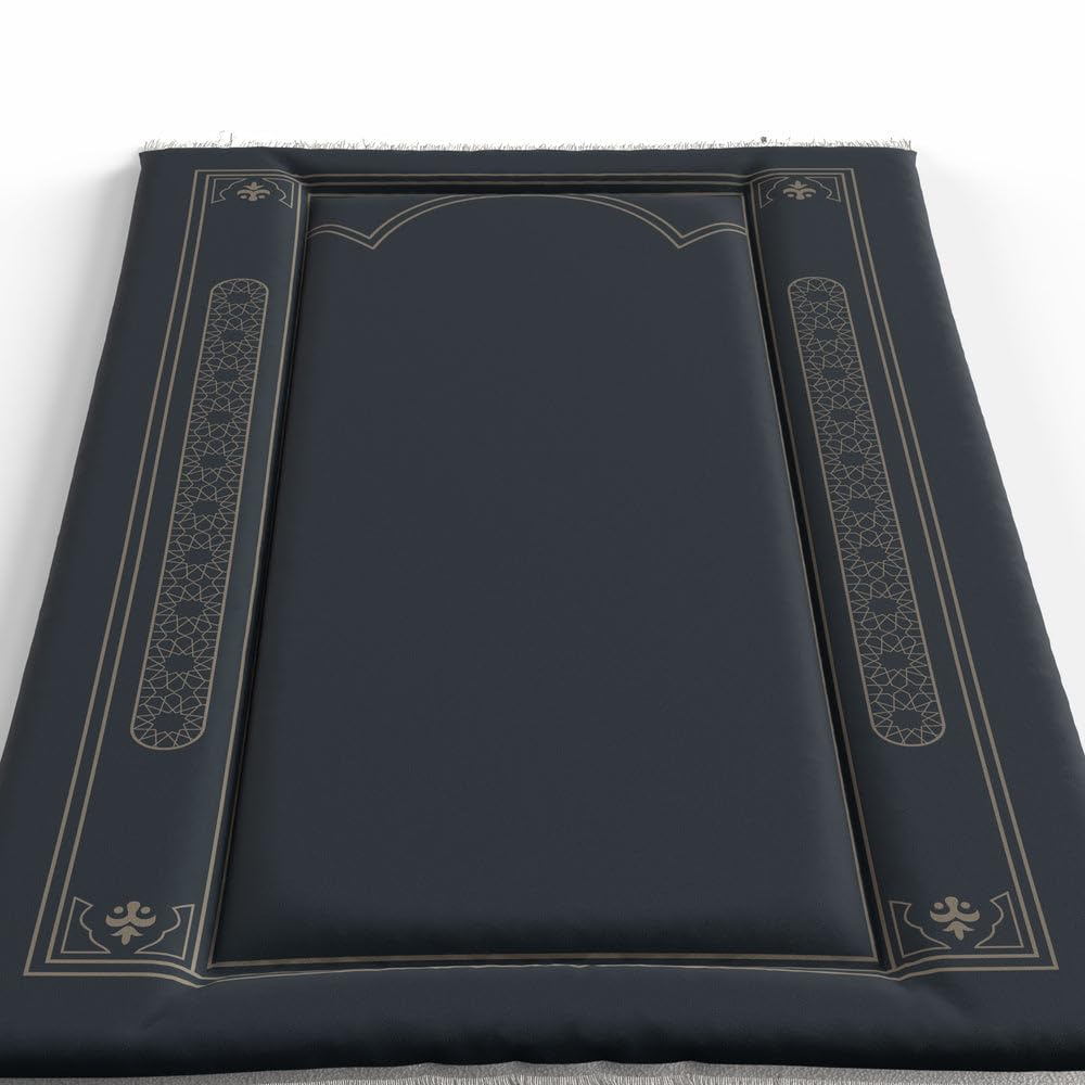 Sakina Padded Prayer Mat Soft Premium Velvet Face - Luxurious And Comfortable Prayer Rug With Elegant Design - Thickness Foam For An Ultimate Comfort Experience