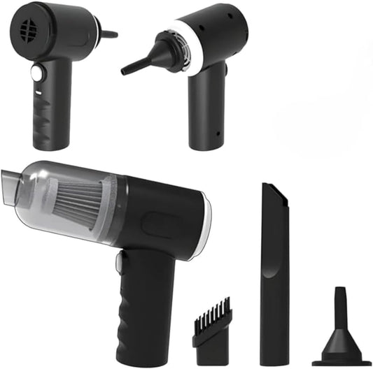 Wireless Portable Rechargeable High Power 2 in 1 Car Vacuum Cleaner With Smooth Design And Built in Led Light - Multi Color