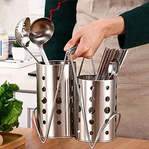 Stainless Steel Spoon Holder, Modern and Durable Kitchen Utensil Organizer for Spoons, Forks, Knives