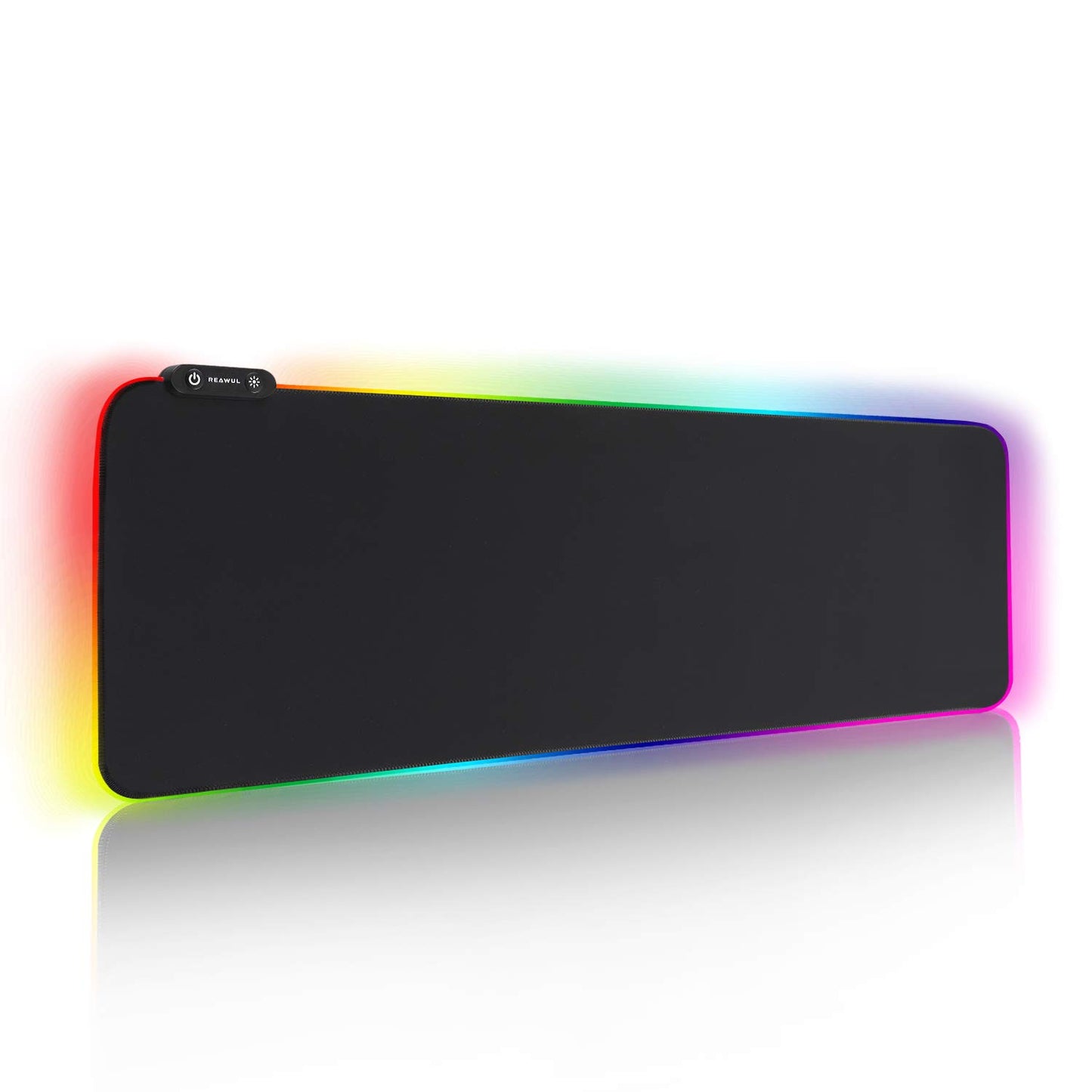 Reawul RGB Gaming Mouse Pad, 14 Modes LED Luminous Extra Large Mouse Pad, Non-Slip and Waterproof Surface for PC and Mac Gamers (800 x 300 x 4 mm)
