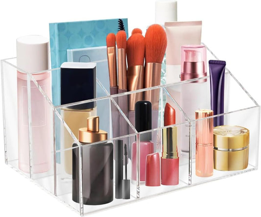 Desk Drawer Organizer Trays and Accessories Set, Multi-Piece Clear Storage Bins for Office Supplies, Makeup, and Utensils, Includes Bonus Everlasting Inkless Pencil for Home and Office