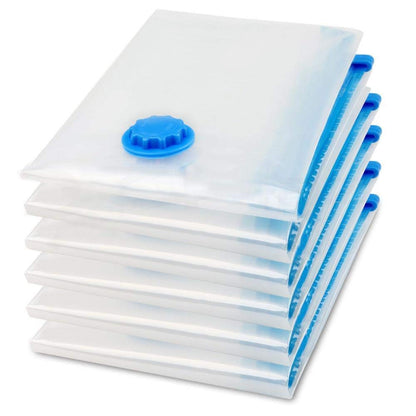 Vacuum Space Saver Reusable Sealer Storage Bags with Suction Pump - 60x80cm, Pack of 6
