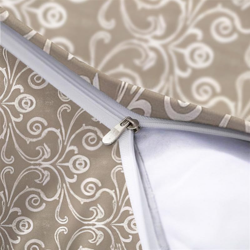 INtex Home Linen Throw Cushions with Insert Included, Meadow Breeze Printed Cushion Cover, Soft Durable Fabric for Living Room Bedroom or Sofa, Elegant Home Accent Cushions, 40 x 40 cm - Petrol Blue