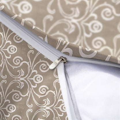 INtex Home Linen Throw Cushions with Insert Included, Meadow Breeze Printed Cushion Cover, Soft Durable Fabric for Living Room Bedroom or Sofa, Elegant Home Accent Cushions, 40 x 40 cm - Petrol Blue