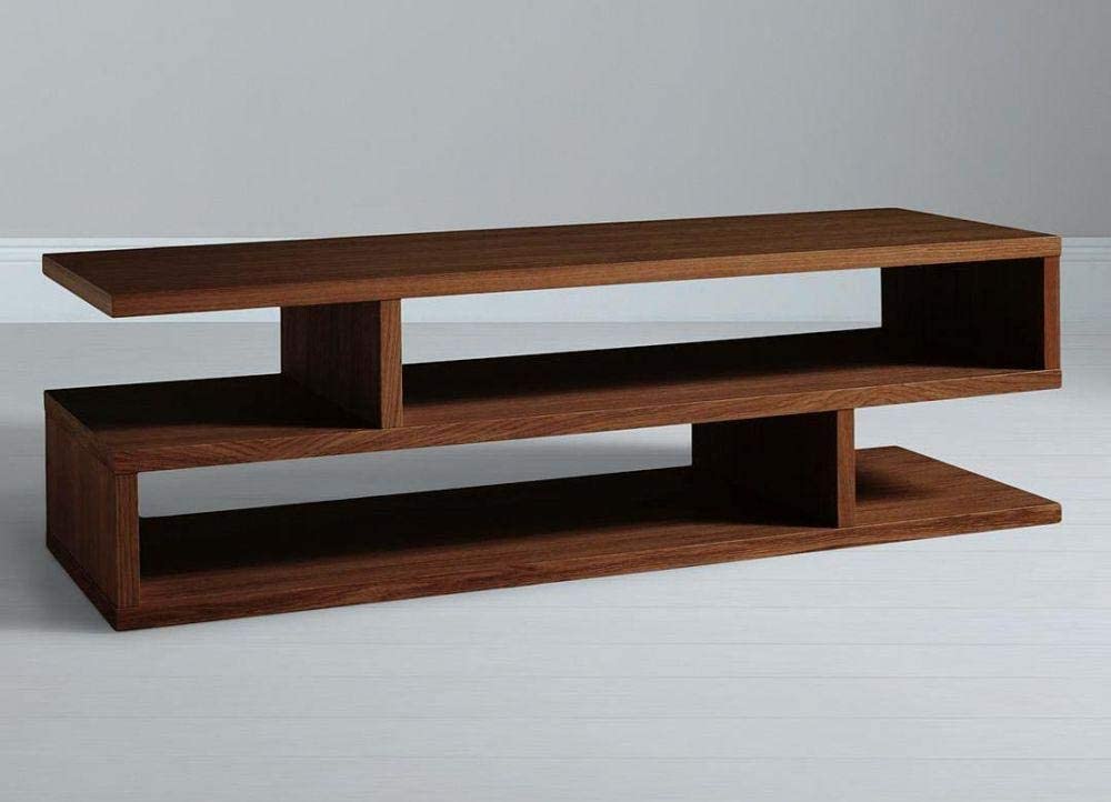 Modern Table, 80 cm Compact Desk or Console Table in Brown, Versatile and Stylish Furniture for Home Office, Living Room, or Hallway, Minimalist Wooden Design, Sturdy