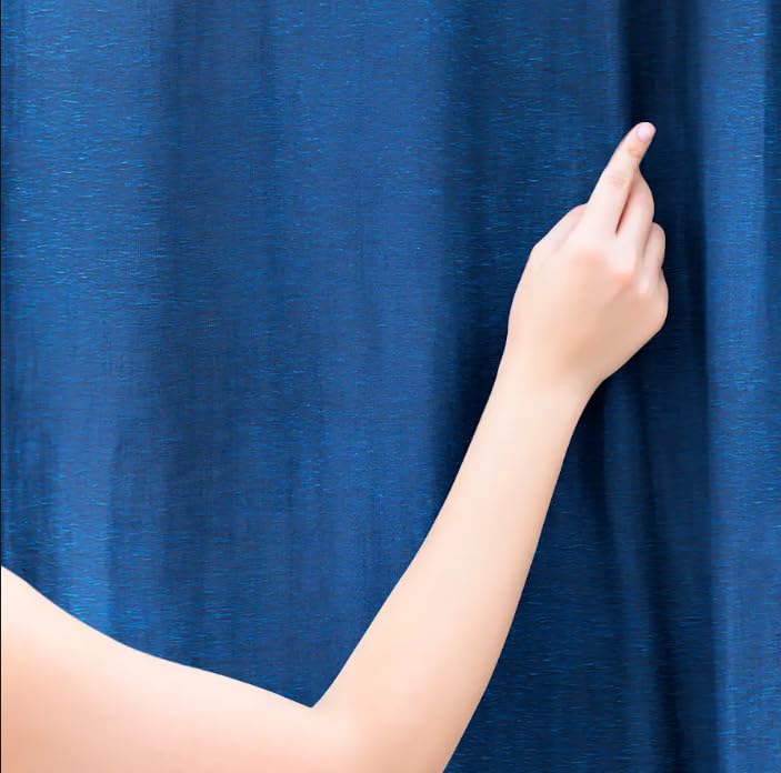 INtex CURTAINS HOUSE Faux Linen Textured Curtains Durable Fabric-Light Filtering Drapes forLiving Rooms Reception and Bedroom - Steel Grommets - Single Panel Grey 200W x 230L CM