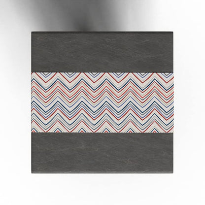 Lila Zigzag Velvet Table Runner, a Plush Multicolor 35x140 cm Decorative Centerpiece with a Stylish and Modern Chevron Pattern, adds a Luxurious Texture to a Classic Design