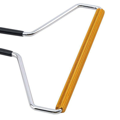 ULWSY Lint remover, portable reusable defuzzer clothes brush lint rolled for woven coat carpet knitted pet hair, black handle