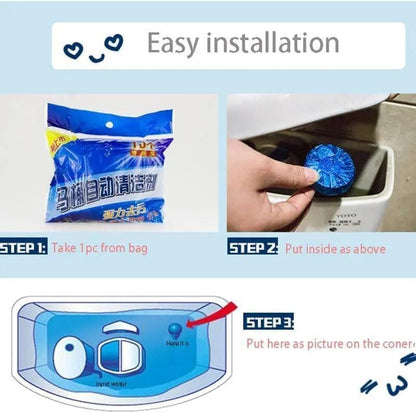 10 Pieces Bathroom Disinfection Cleaning Tablets, Helps Remove Descal, Lime and Yellowing Toilet Special Scent