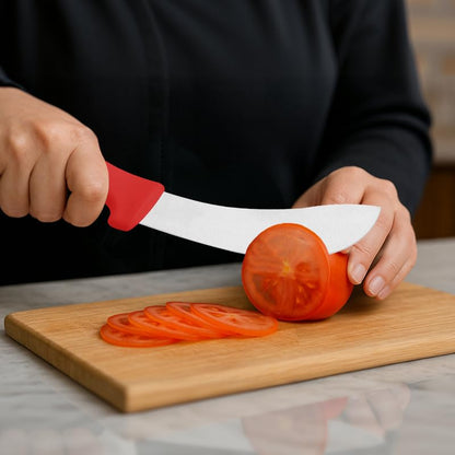 Professional Skinning Knife – 6-Inch Stainless Steel Blade with Red Textured Polypropylene Handle – Ergonomic & Reliable