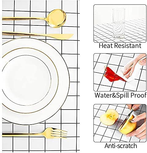 Year Waterproof PVC Rectangle Tablecloth - 54 x 72 inches (light green)