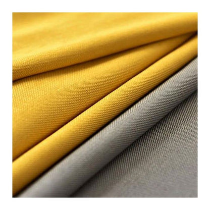 INtex CURTAINS HOUSE Velvet Sabia Modern Design Curtain – Two colors With Tie-backs - 2 Piece - Basic Tape Design 400W X 230L CM Gray*Yellow